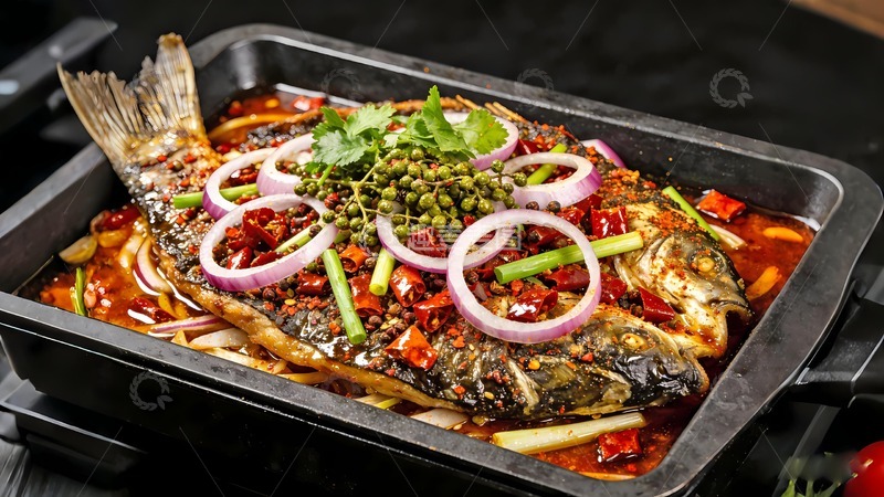 高清大图下载【趣麦麦图】一盘诱人的烤鱼图片