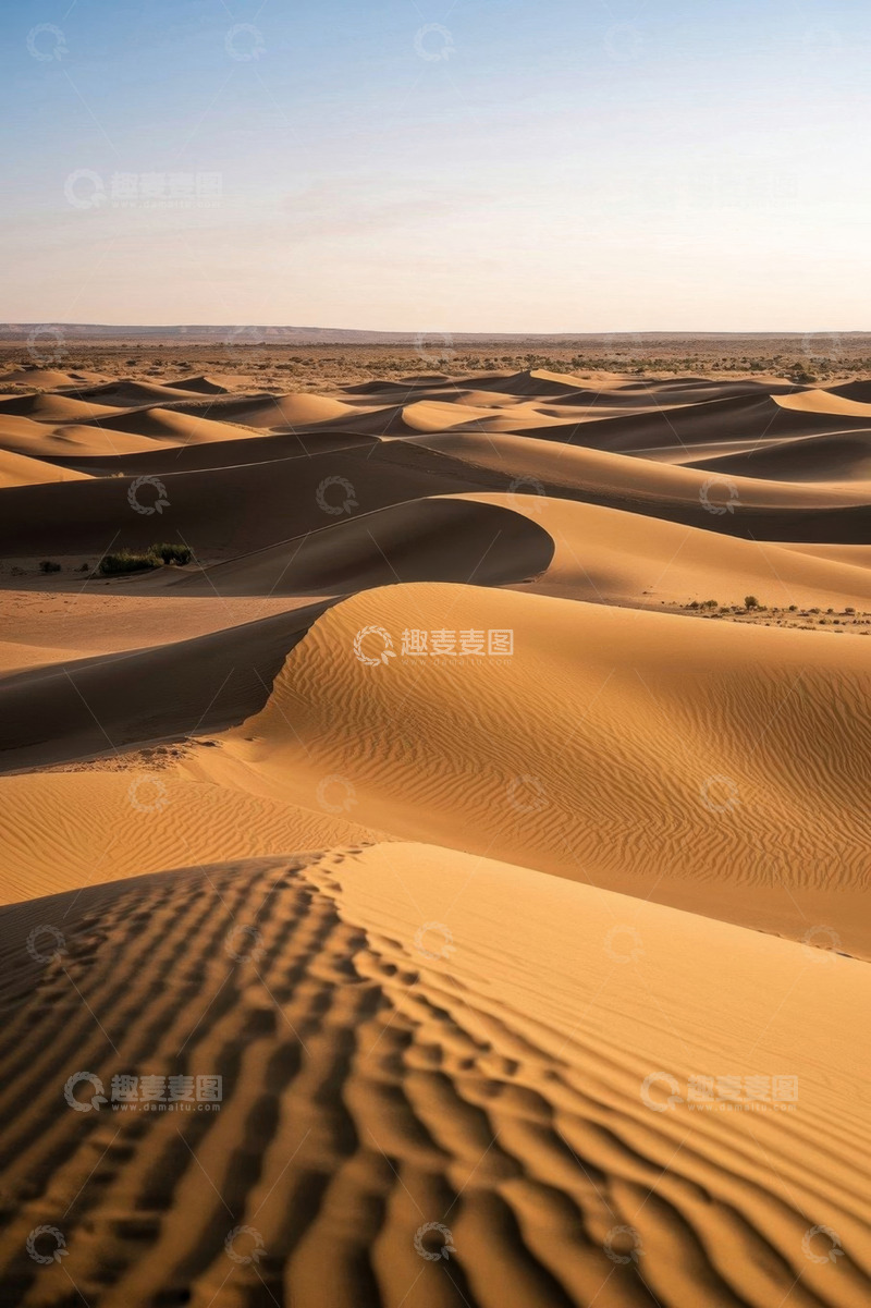 高清大图下载【趣麦麦图】沙漠连绵沙丘自然风光