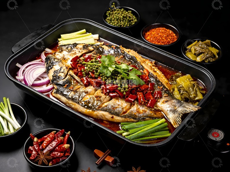 高清大图下载【趣麦麦图】万州烤鱼酸菜烤鱼