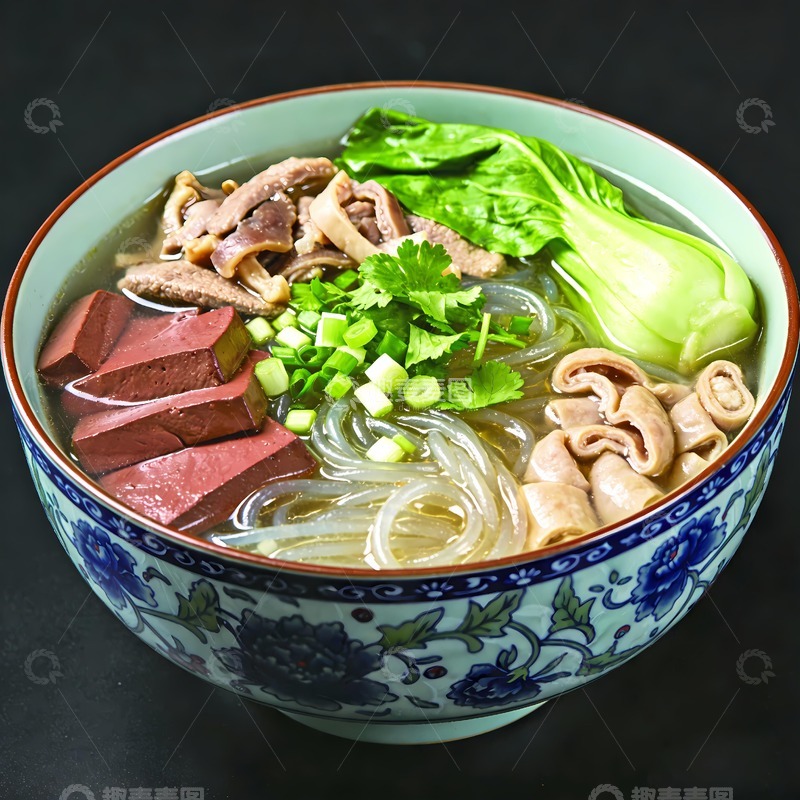 高清大图下载【趣麦麦图】鸭血粉丝汤摄影