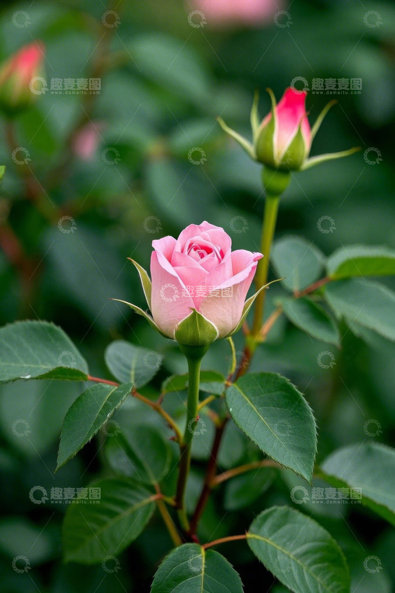 高清大图下载【趣麦麦图】粉色玫瑰特写