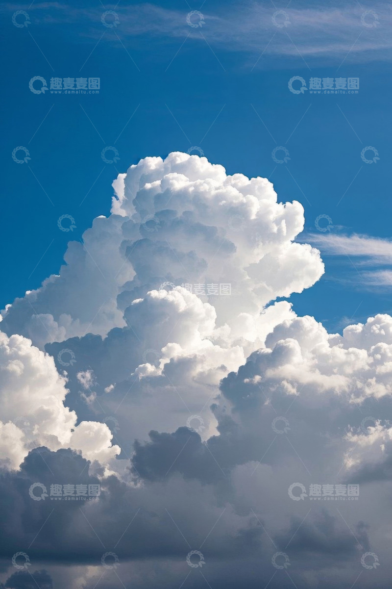高清大图下载【趣麦麦图】蓝天白云蓬松云朵景象