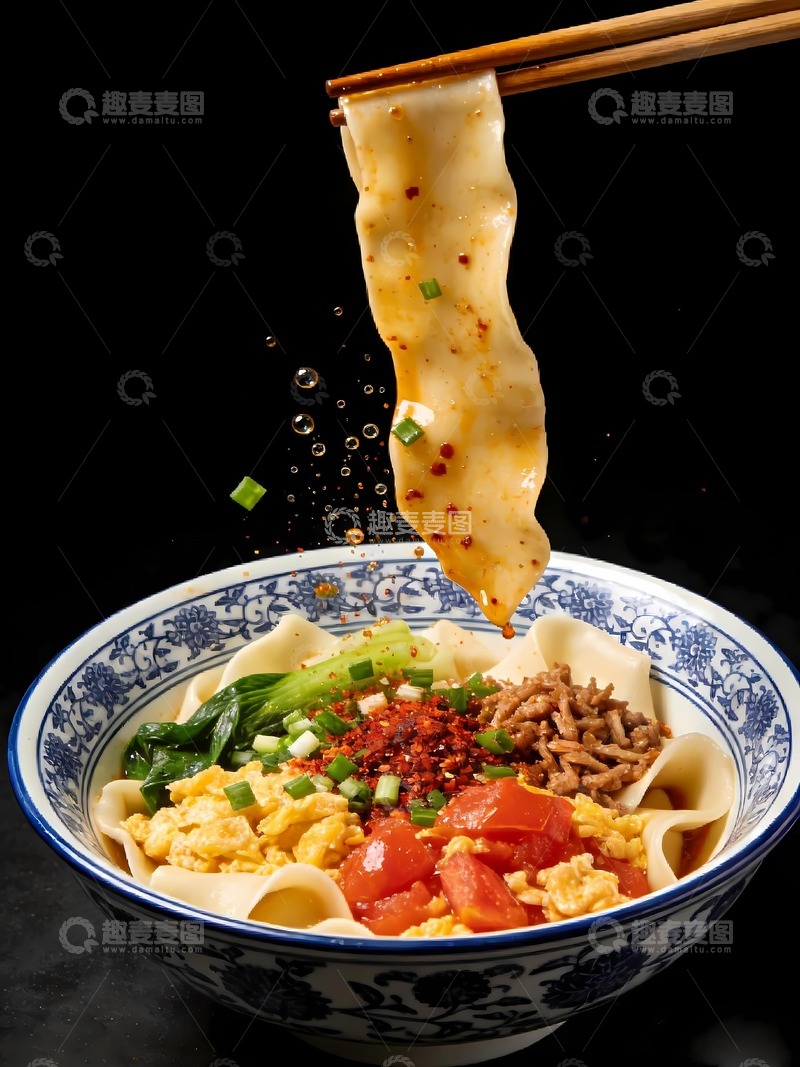 高清大图下载【趣麦麦图】一碗油泼面图片