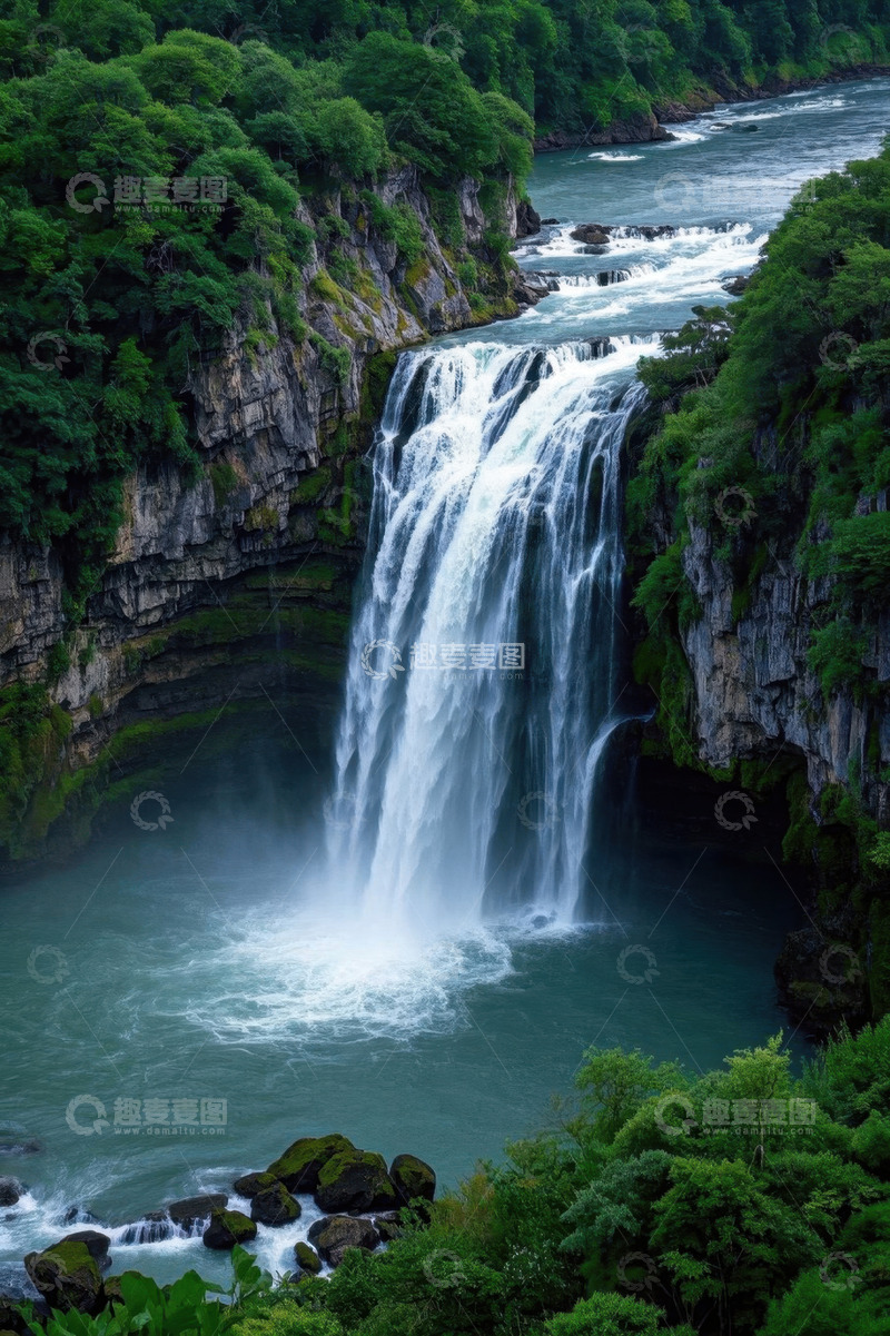 高清大图下载【趣麦麦图】自然景观中的瀑布与河流