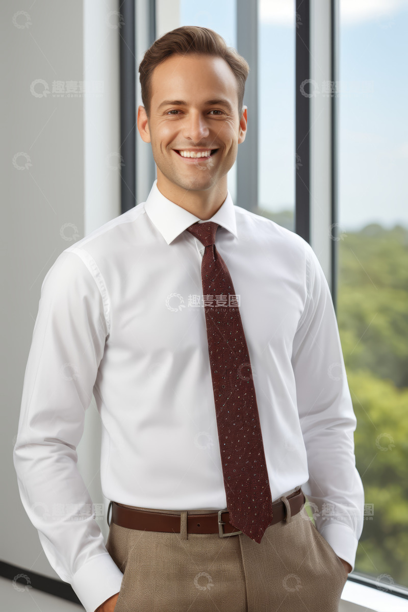 高清大图下载【趣麦麦图】商务男士微笑肖像