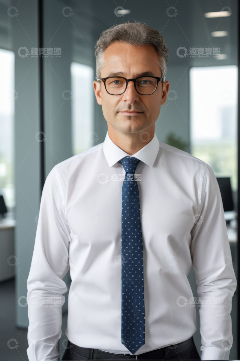 高清大图下载【趣麦麦图】商务男士办公室正装形象