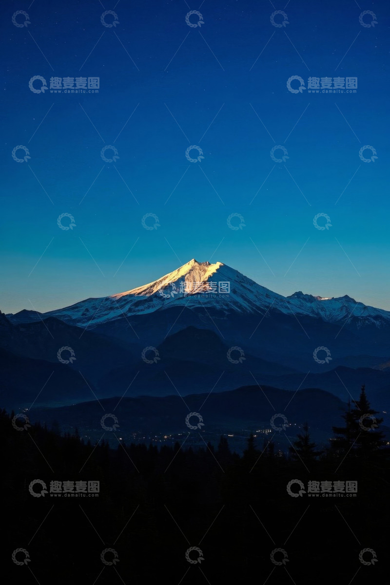 高清大图下载【趣麦麦图】雪山自然风光全景