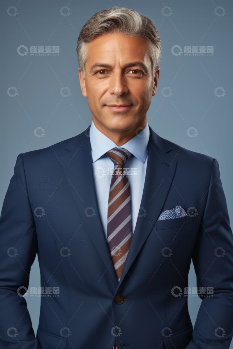 高清大图下载【趣麦麦图】身着西装的商务男士肖像