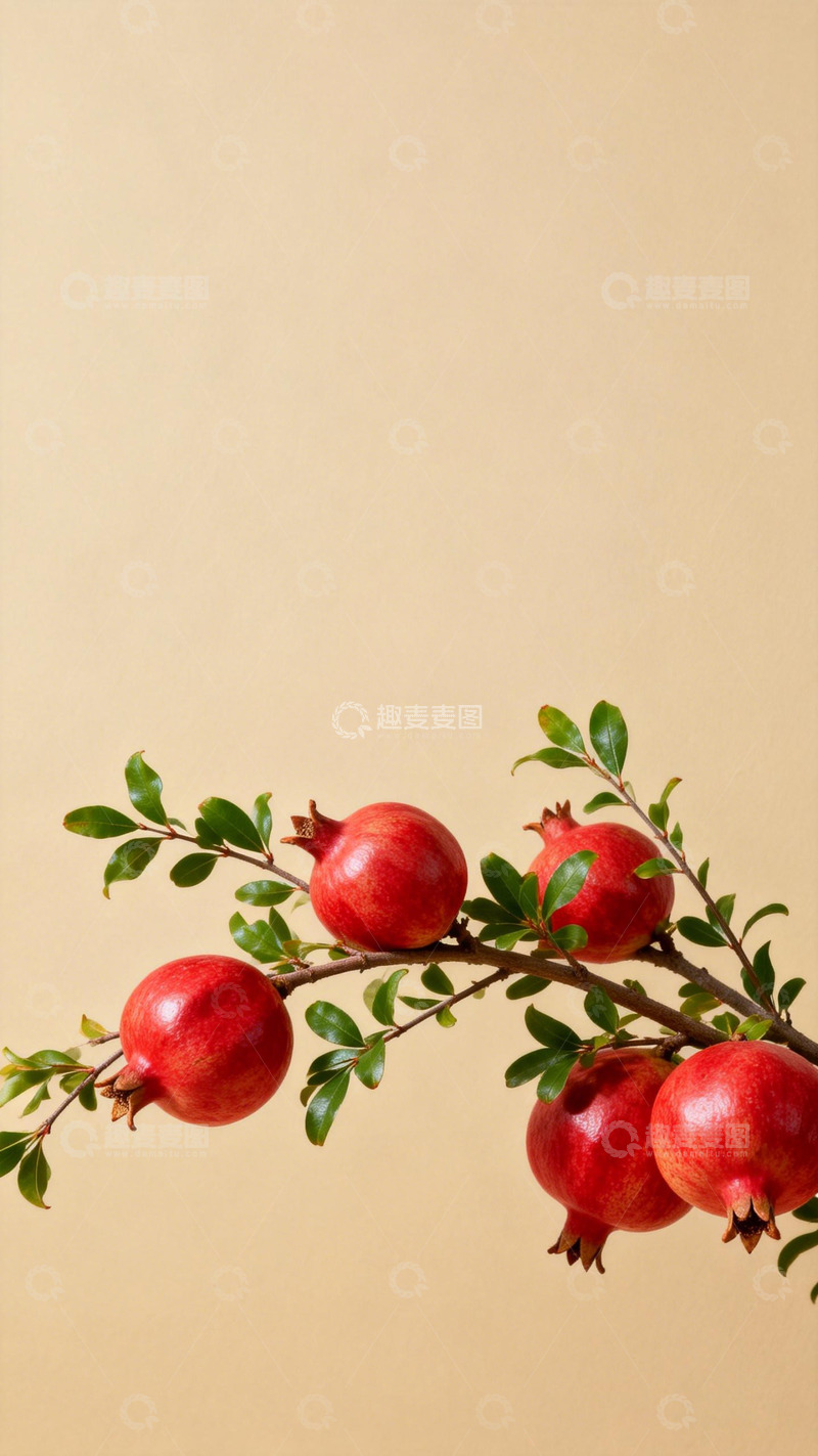 高清大图下载【趣麦麦图】石榴枝头丰收美景摄影