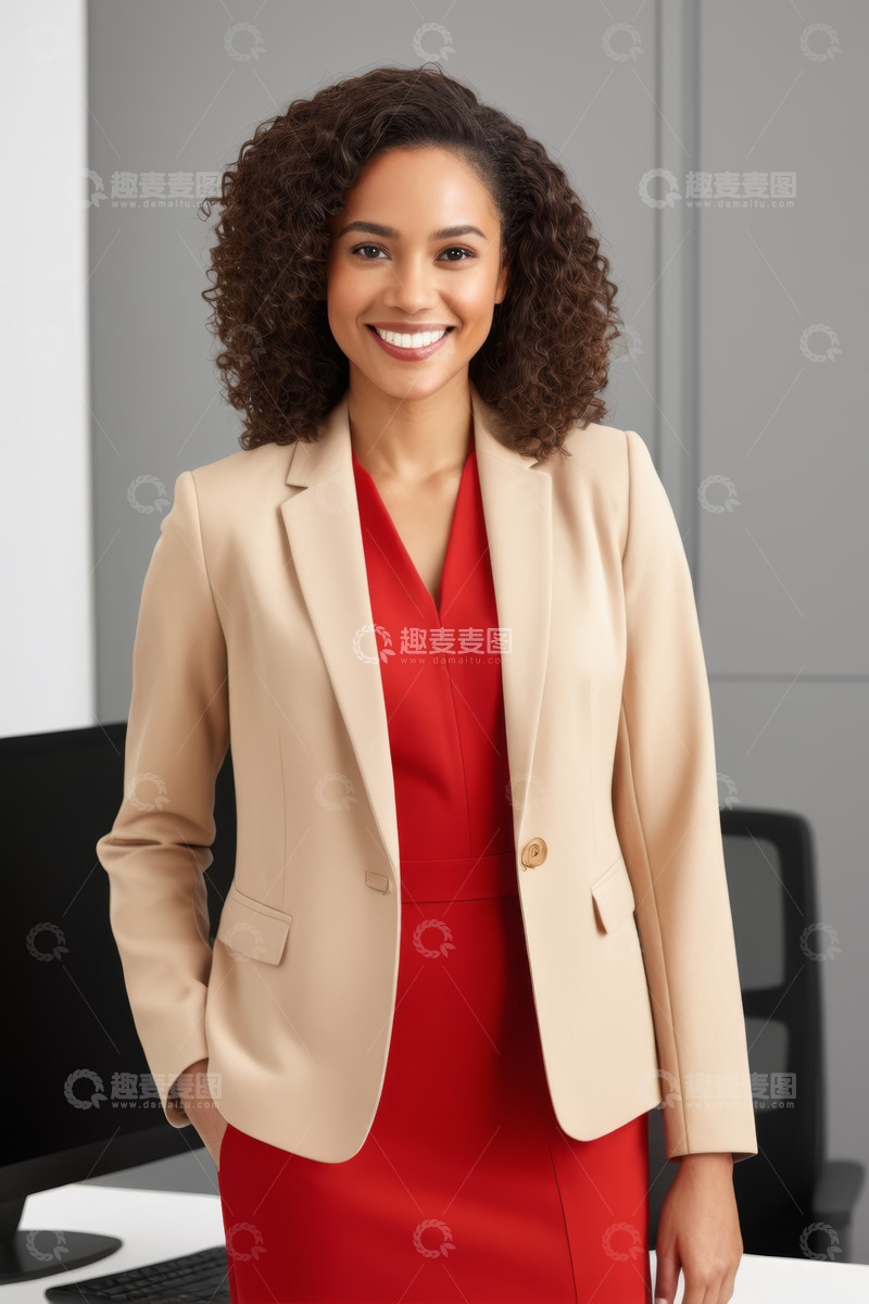 高清大图下载【趣麦麦图】微笑的职业女性商务形象