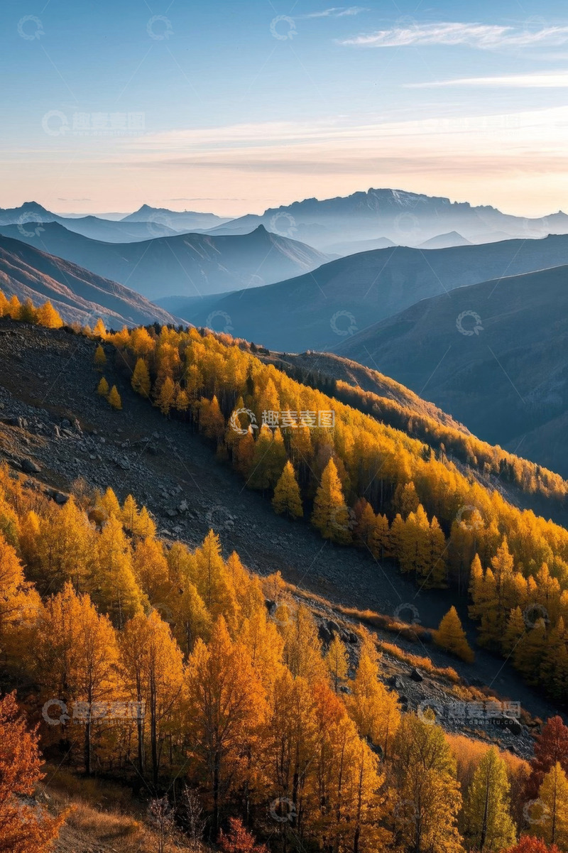 高清大图下载【趣麦麦图】秋日山林山脉自然风光