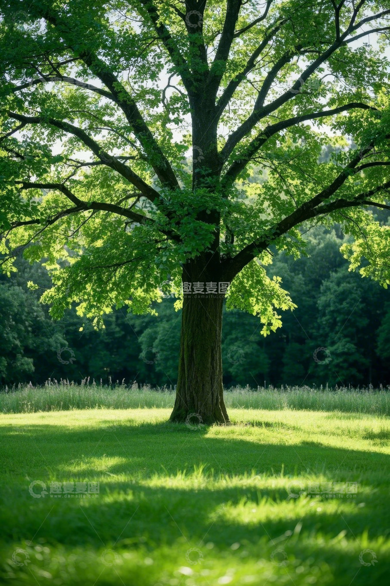 高清大图下载【趣麦麦图】草地大树自然风光