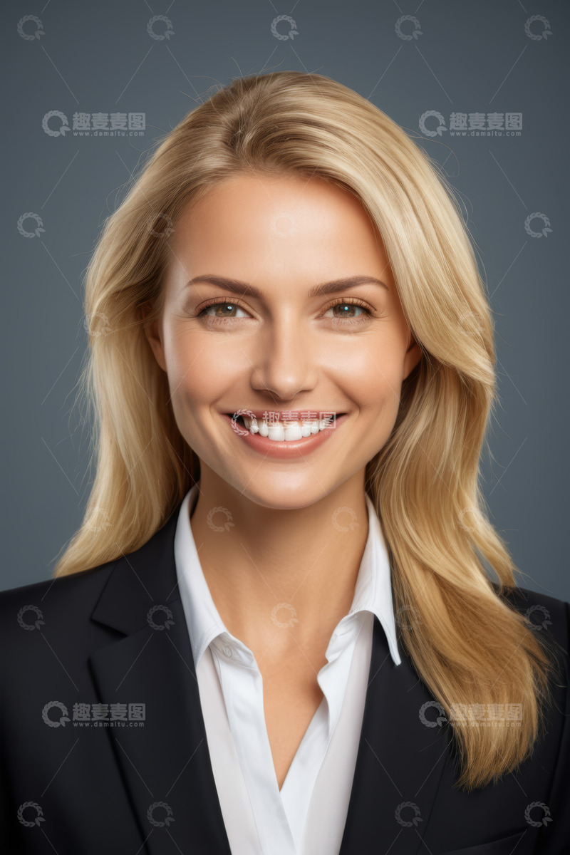 高清大图下载【趣麦麦图】职业女性微笑肖像