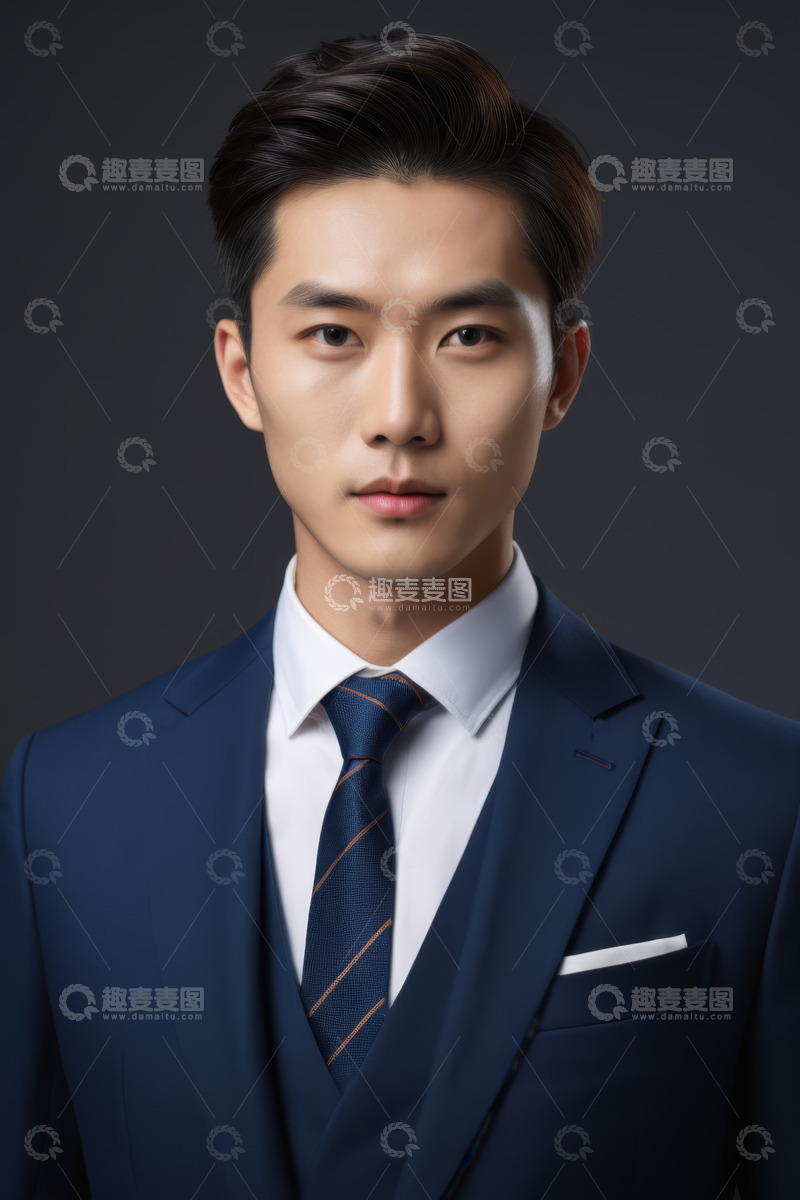 高清大图下载【趣麦麦图】商务男士正装肖像特写