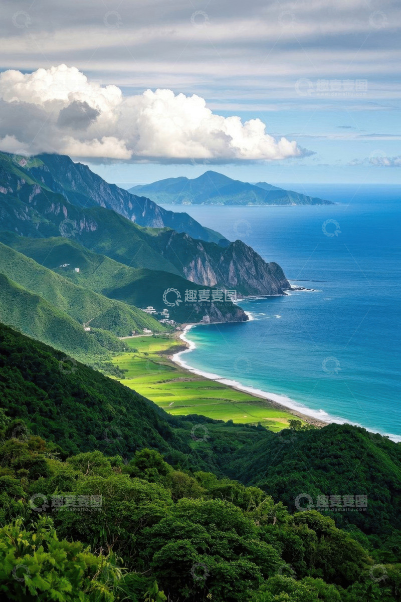 高清大图下载【趣麦麦图】山海相依的海岸自然风光