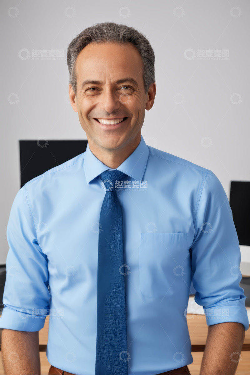 高清大图下载【趣麦麦图】商务男士微笑肖像