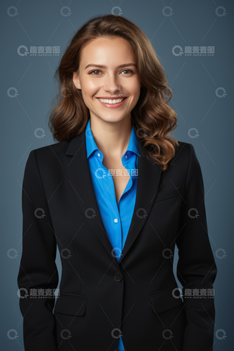 高清大图下载【趣麦麦图】微笑女商人职业肖像