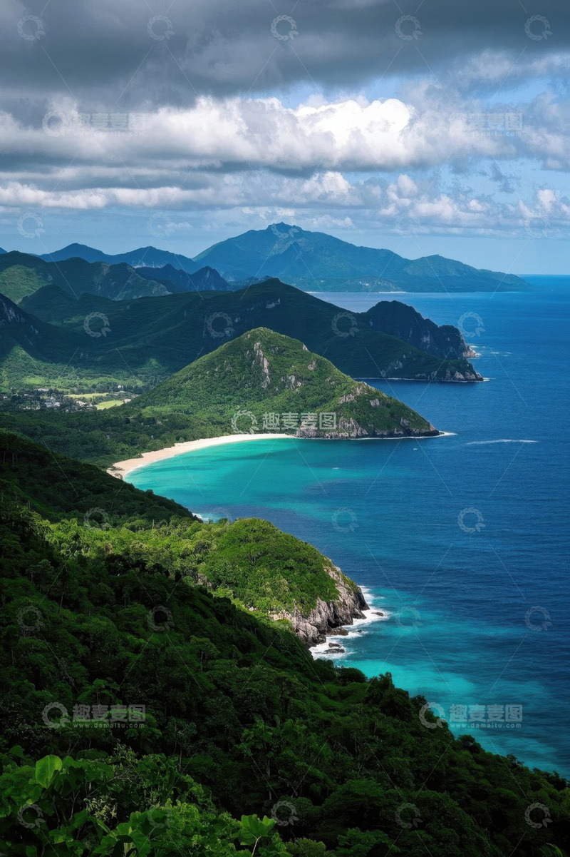 高清大图下载【趣麦麦图】山海相依的海滨风光