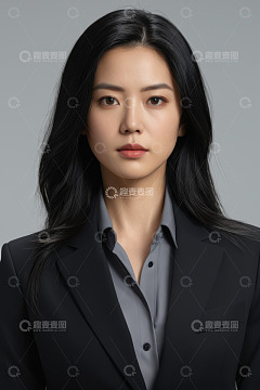 职业装女性正面肖像