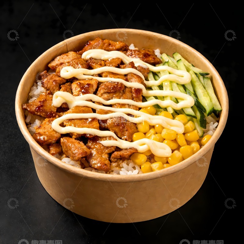 高清大图下载【趣麦麦图】烤肉拌饭图片