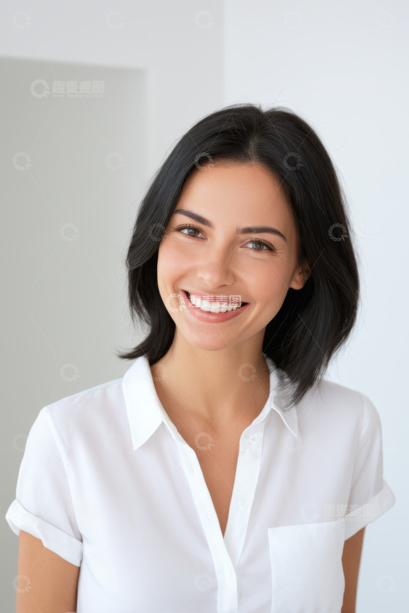 高清大图下载【趣麦麦图】微笑女性职业装肖像