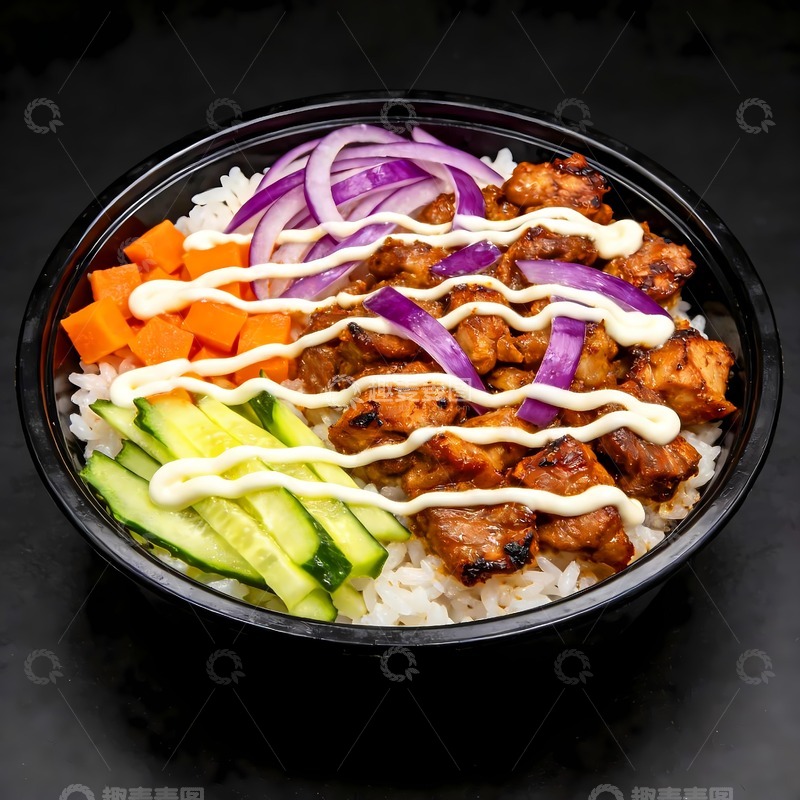 高清大图下载【趣麦麦图】烤肉拌饭摄影
