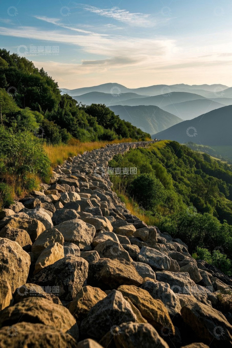 高清大图下载【趣麦麦图】山间石径自然风光