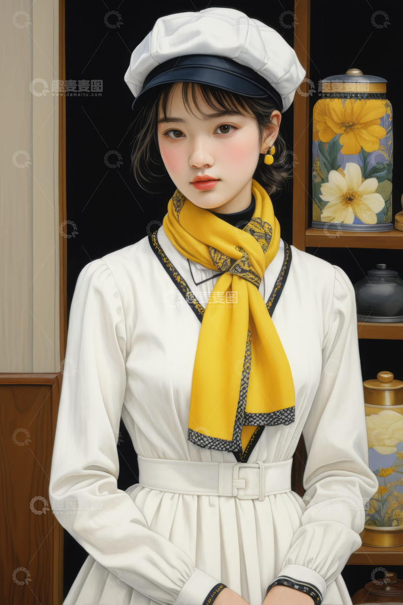 高清大图下载【趣麦麦图】身着白色服饰的时尚女性