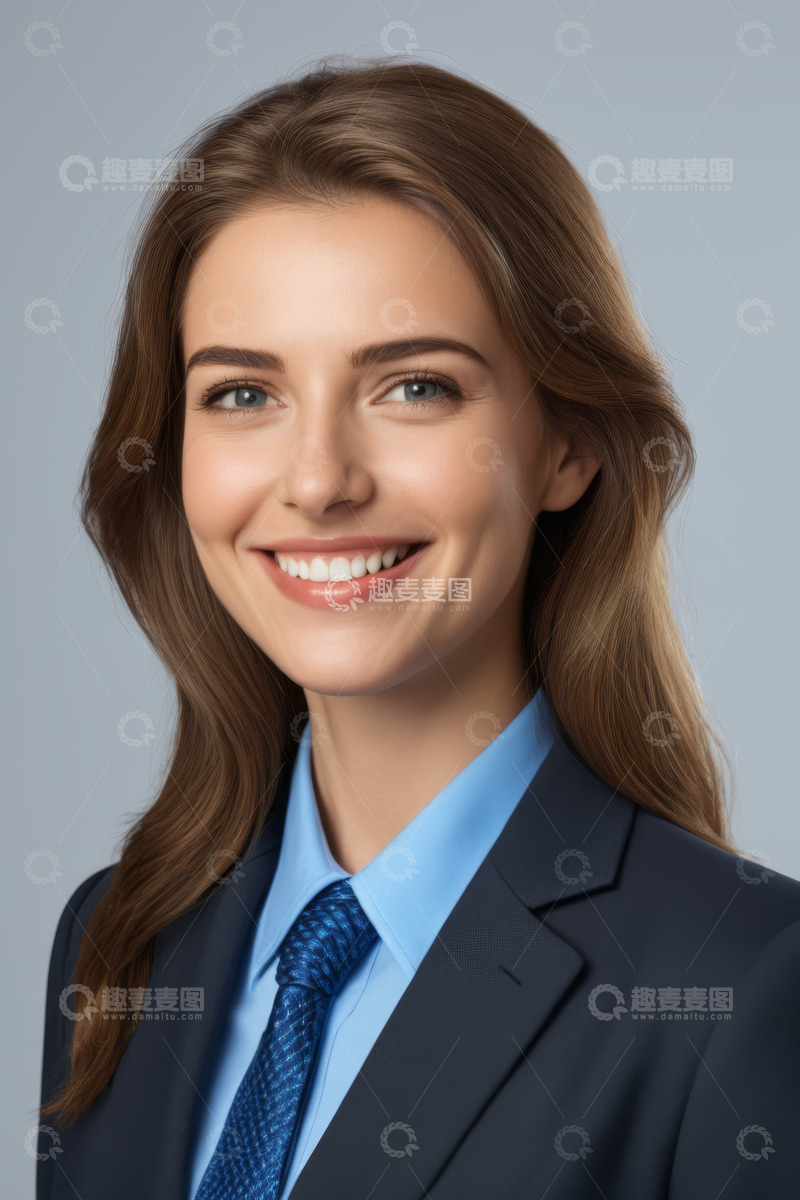 高清大图下载【趣麦麦图】微笑女商人职业肖像