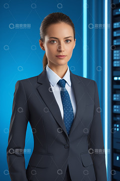 职业女商人正装肖像