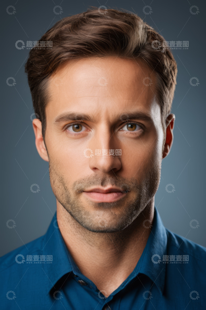 高清大图下载【趣麦麦图】年轻男士肖像特写