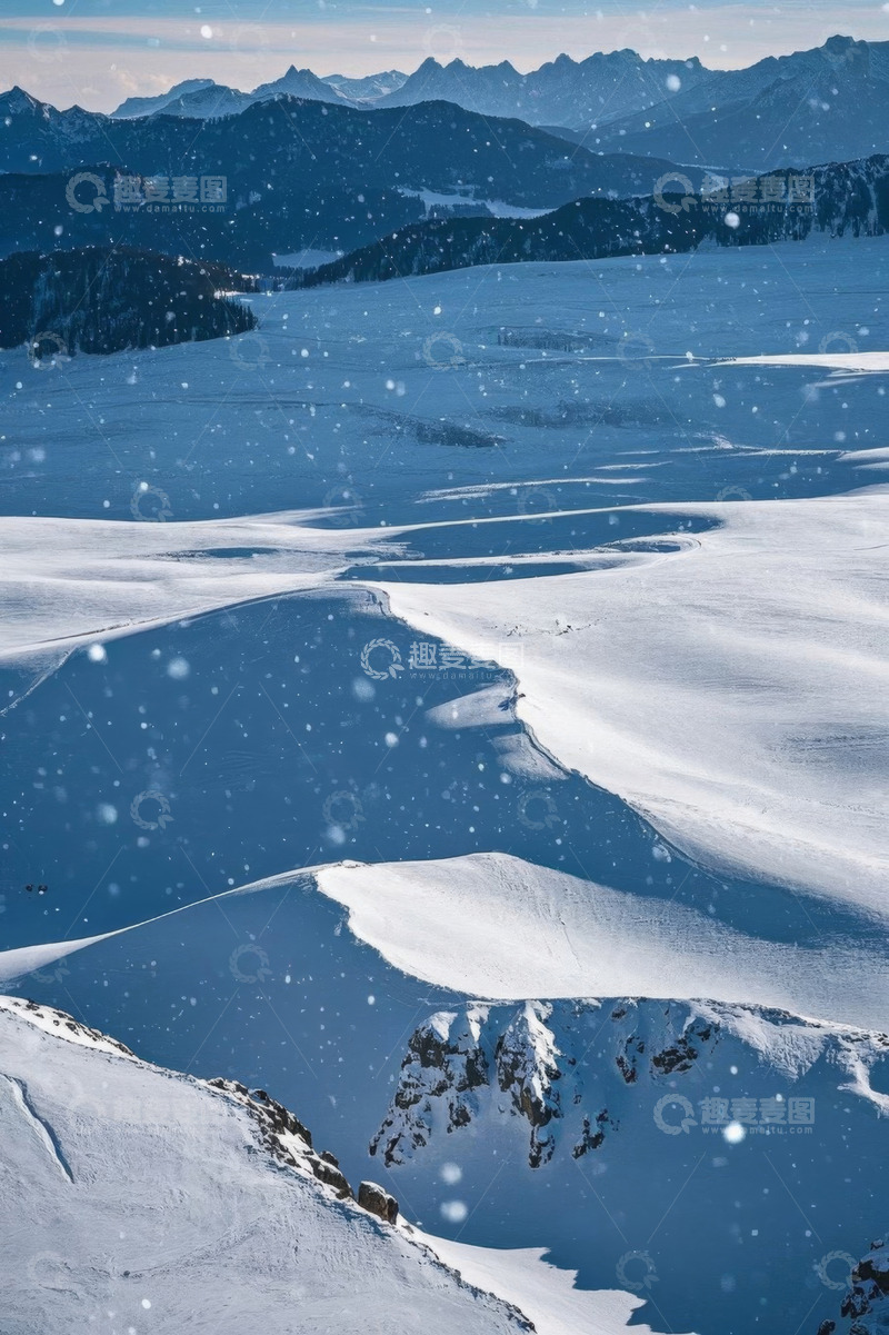 高清大图下载【趣麦麦图】雪山雪景户外自然风光