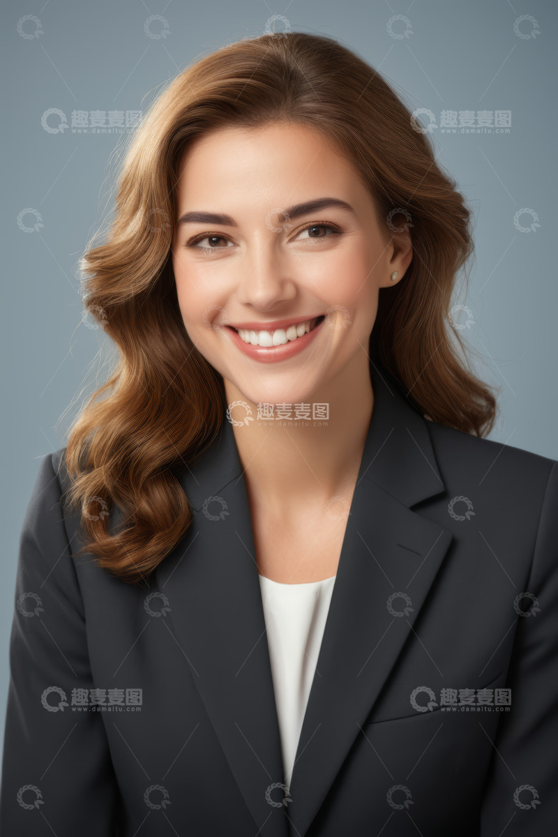 高清大图下载【趣麦麦图】微笑职业女性肖像素材