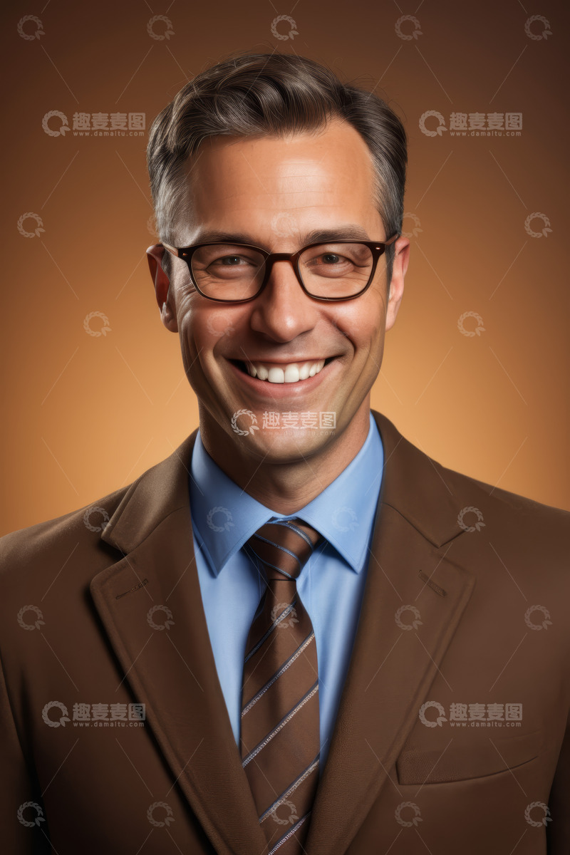 高清大图下载【趣麦麦图】微笑商务男士肖像