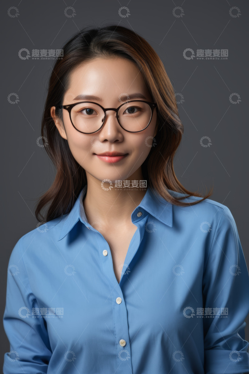高清大图下载【趣麦麦图】亚洲职业女性微笑肖像