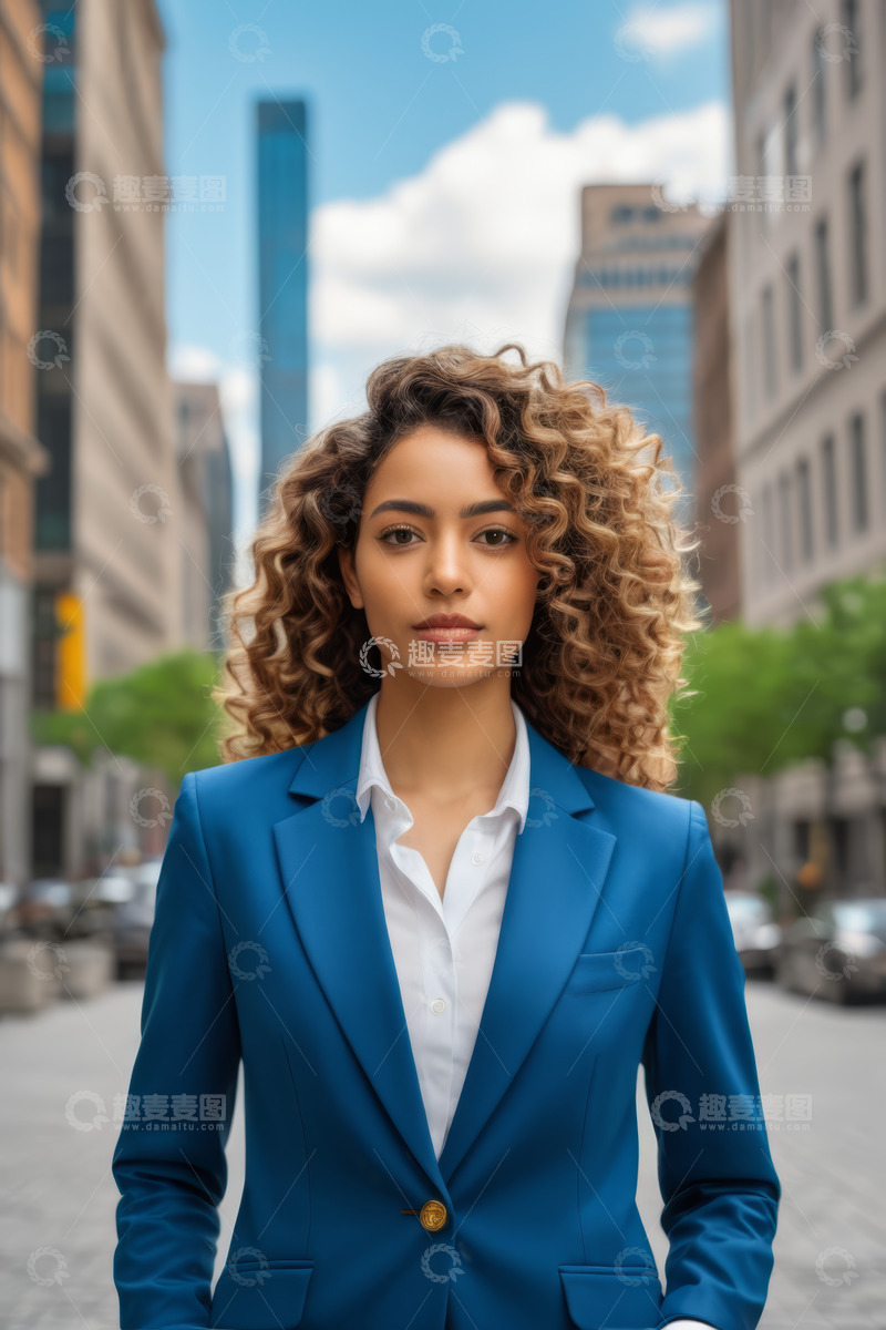 高清大图下载【趣麦麦图】城市街头的职业女性肖像