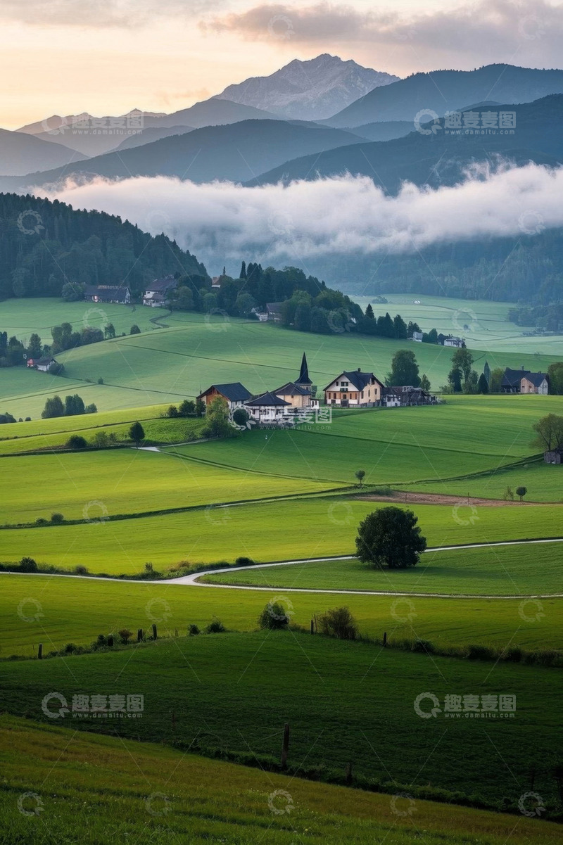 高清大图下载【趣麦麦图】山间田园乡村风光景色
