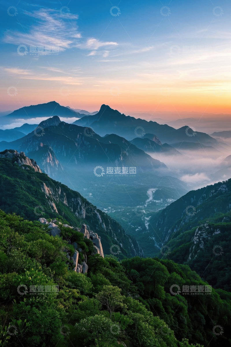 高清大图下载【趣麦麦图】山峦云海日出自然景观