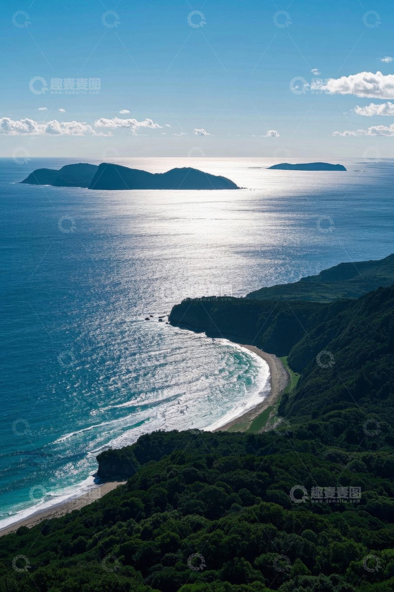 高清大图下载【趣麦麦图】海岸海岛自然风光俯瞰