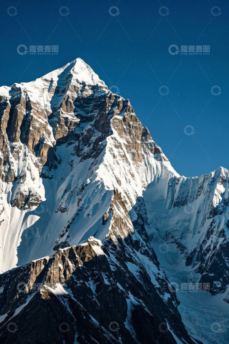 高清大图下载【趣麦麦图】巍峨雪山壮丽景色