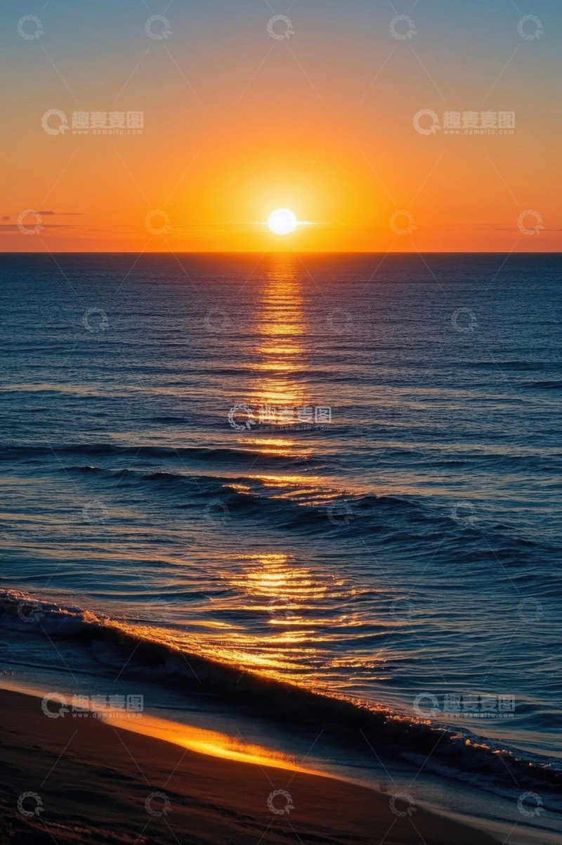 高清大图下载【趣麦麦图】海边日出美丽景象