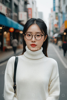 街道上的亚洲女性肖像