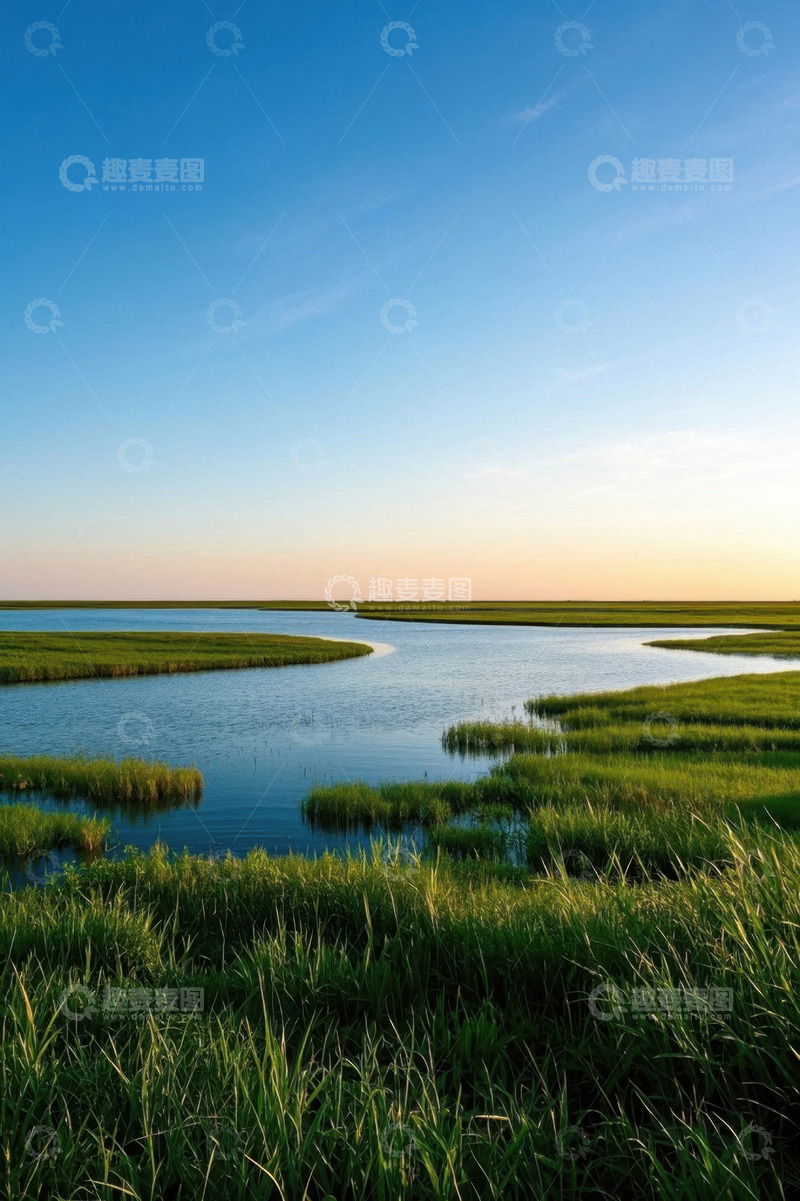 高清大图下载【趣麦麦图】自然风光湿地河流景观