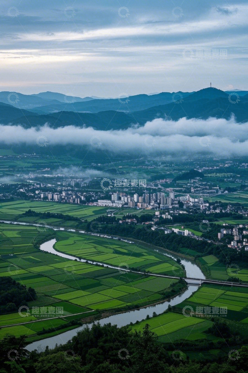 高清大图下载【趣麦麦图】乡村田园风光全景