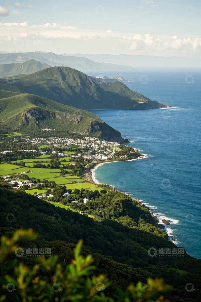 高清大图下载【趣麦麦图】山海相依的海滨风光