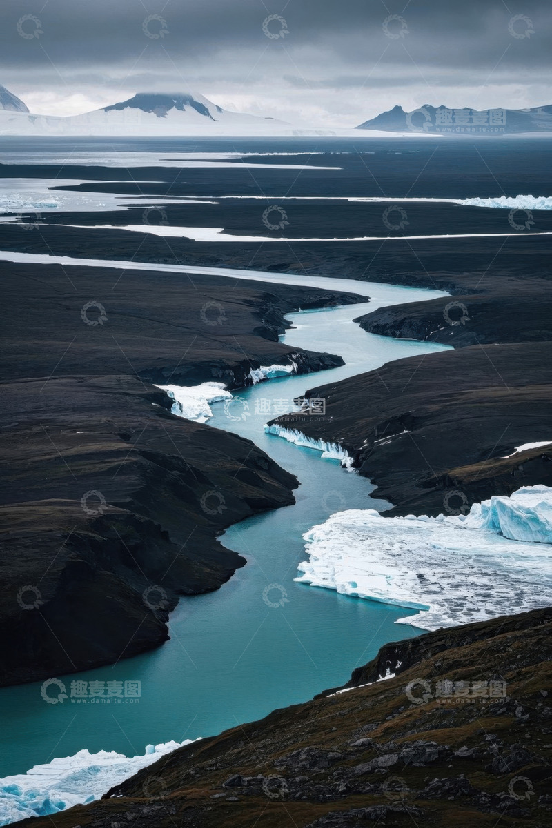 高清大图下载【趣麦麦图】冰岛冰川河流自然风光