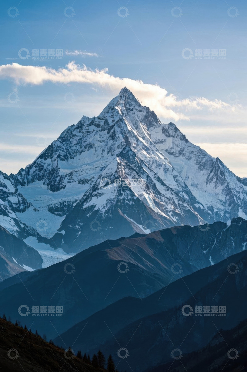 高清大图下载【趣麦麦图】巍峨雪山自然风光