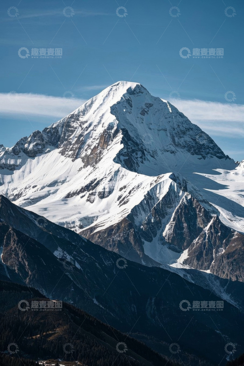 高清大图下载【趣麦麦图】雪山全景自然风光