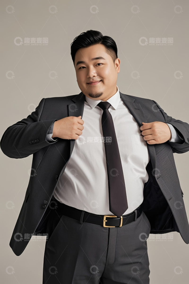 高清大图下载【趣麦麦图】身着西装的男性展示动作