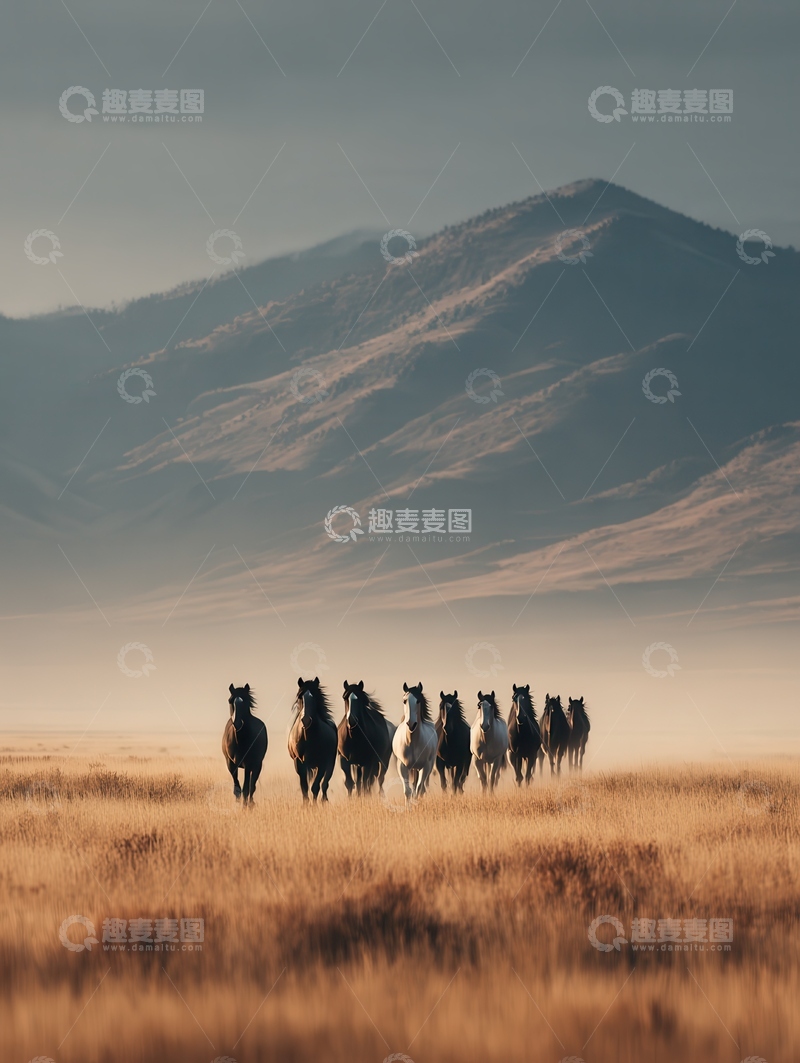 高清大图下载【趣麦麦图】自由  奔放  奋进  